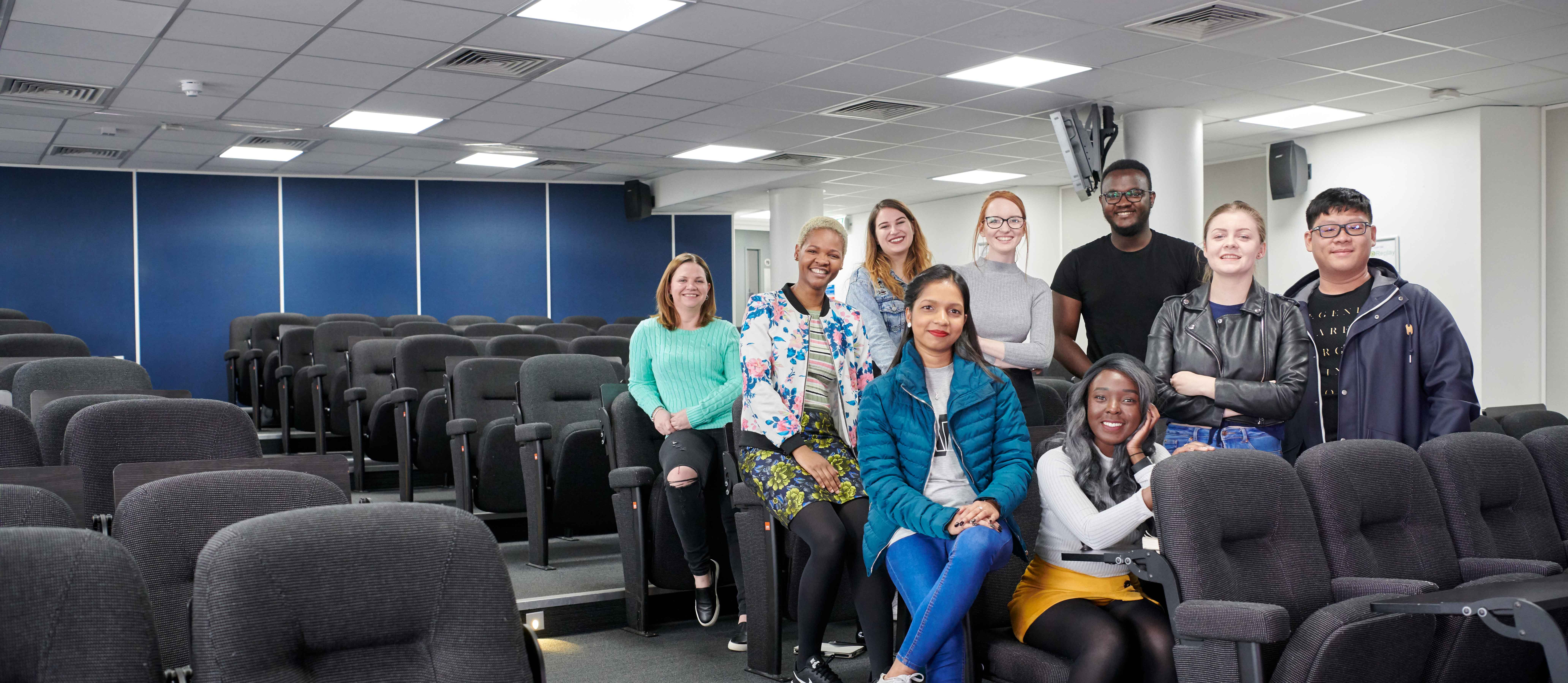 Students in William Barry Theatre